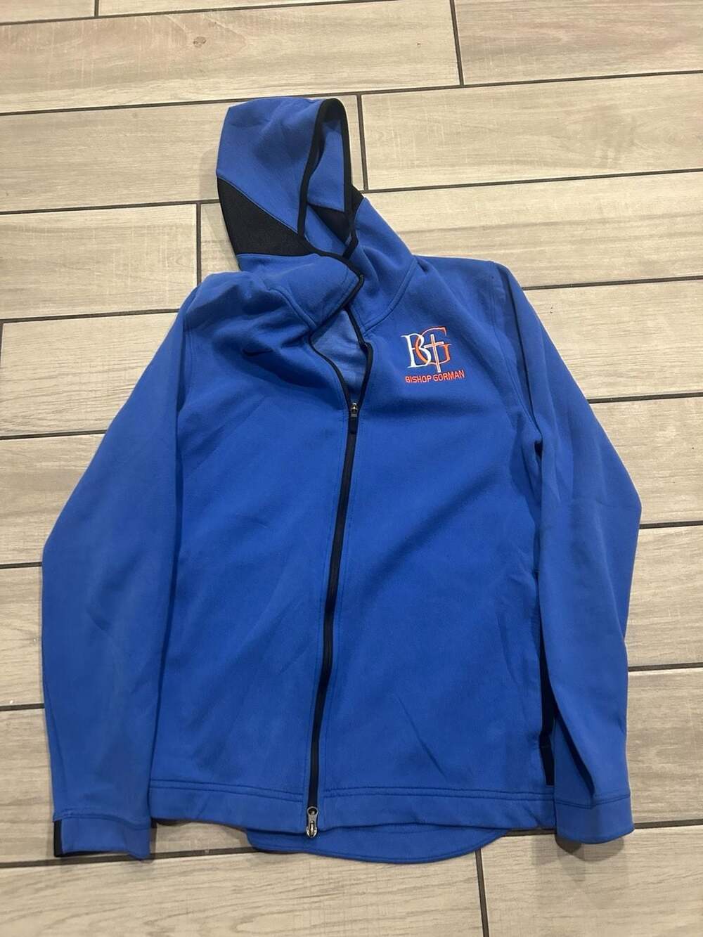 Nike Dri-Fit Bishop Gorman High School Blue Full-Zip Hoodie Jacket Men's Size M